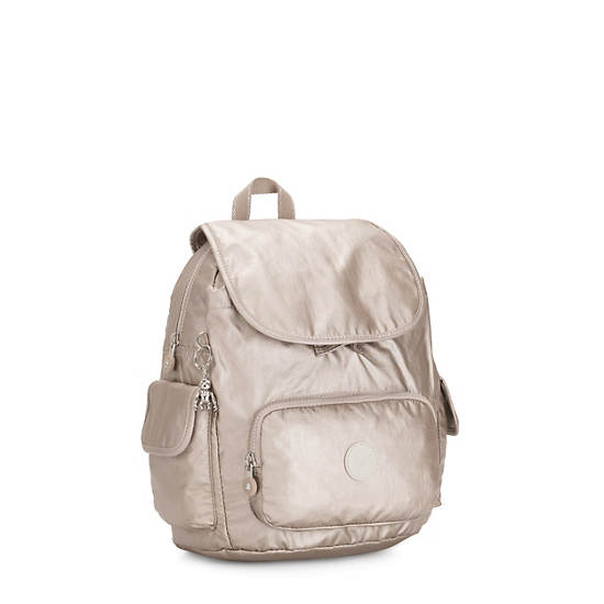 Kipling City Pack Small Metallic Backpacks Metallic Glow | AU 1515JP